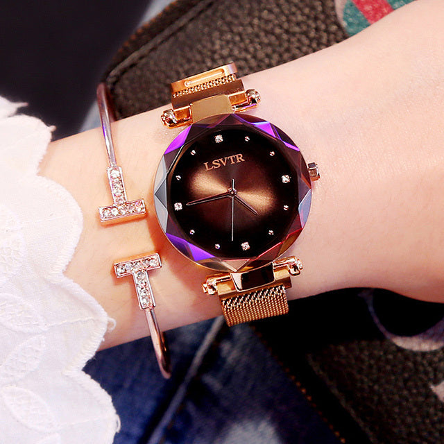 Rose Gold Women Watches Fashion Diamond For Ladies